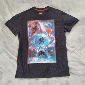 Welcome To Extraordinary Unisex Small Gray Tshirt  ET, Jaws, Back To The Future